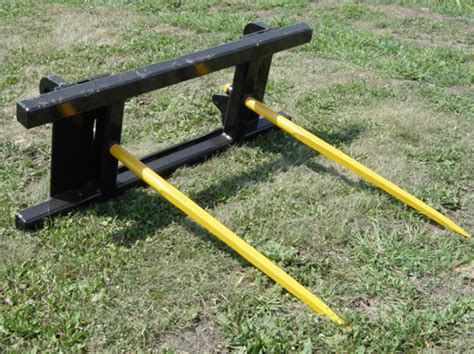 double fork bale spear skid steer|universal bale spears for loaders.